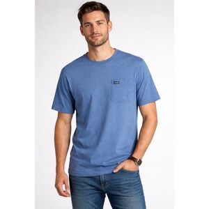 Wrangler Mens‎ Blue Short Sleeve Crew Neck Pocket T Shirt